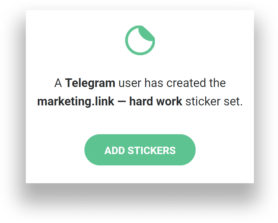Добавить стикеры в телегу
