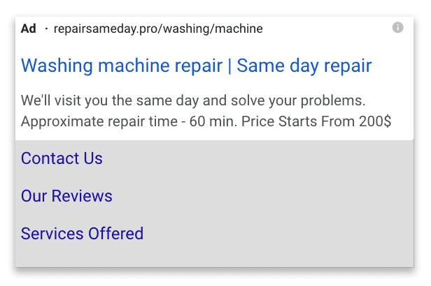 An example of an ad