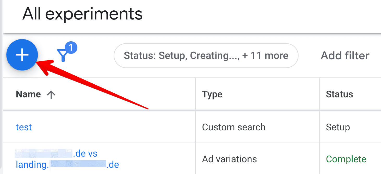 Процес створення експерименту Оптимізація текстових оголошень
