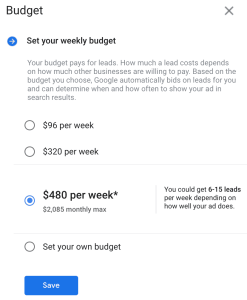 add payment information to Local Services Ads
