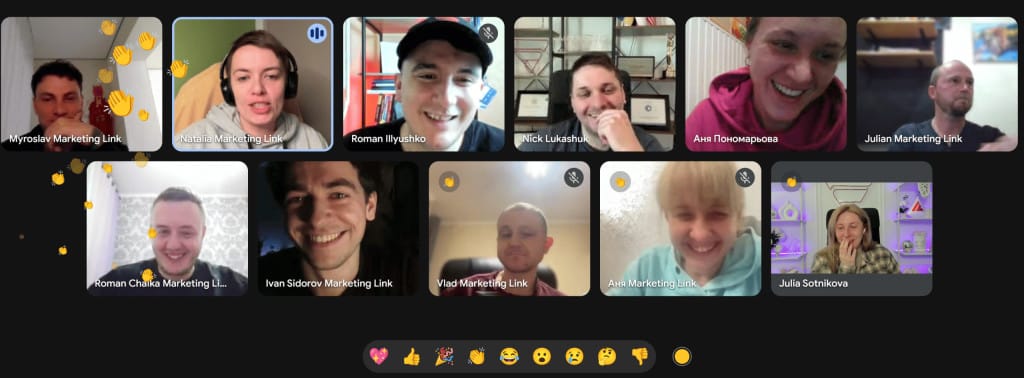 Онлайн-встреча команды Marketing Link в рамках интеллектуальной игры