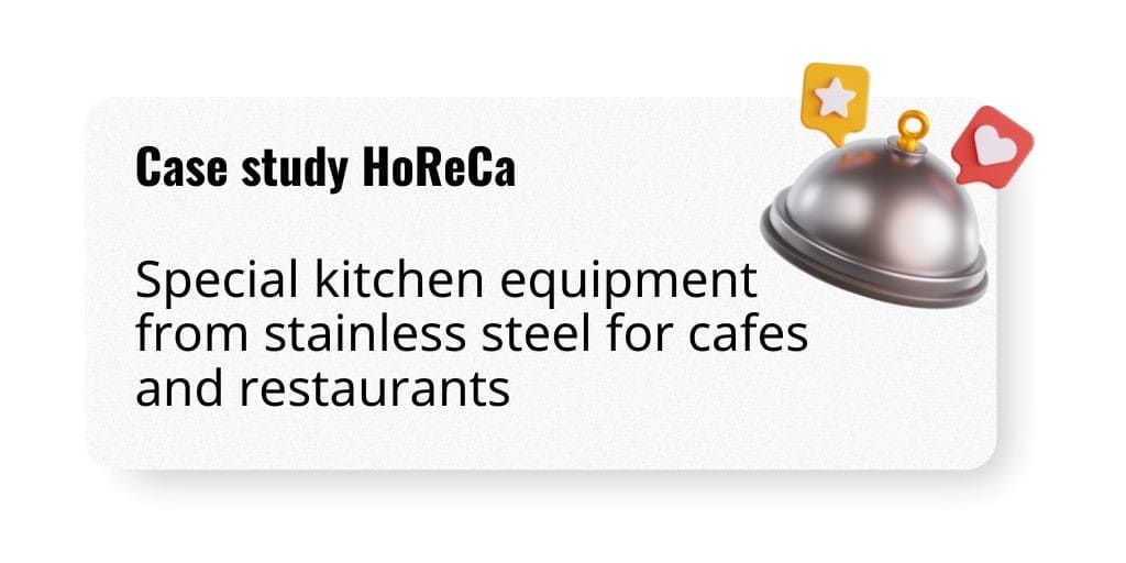 Professional stainless steel equipment for catering industry marketing