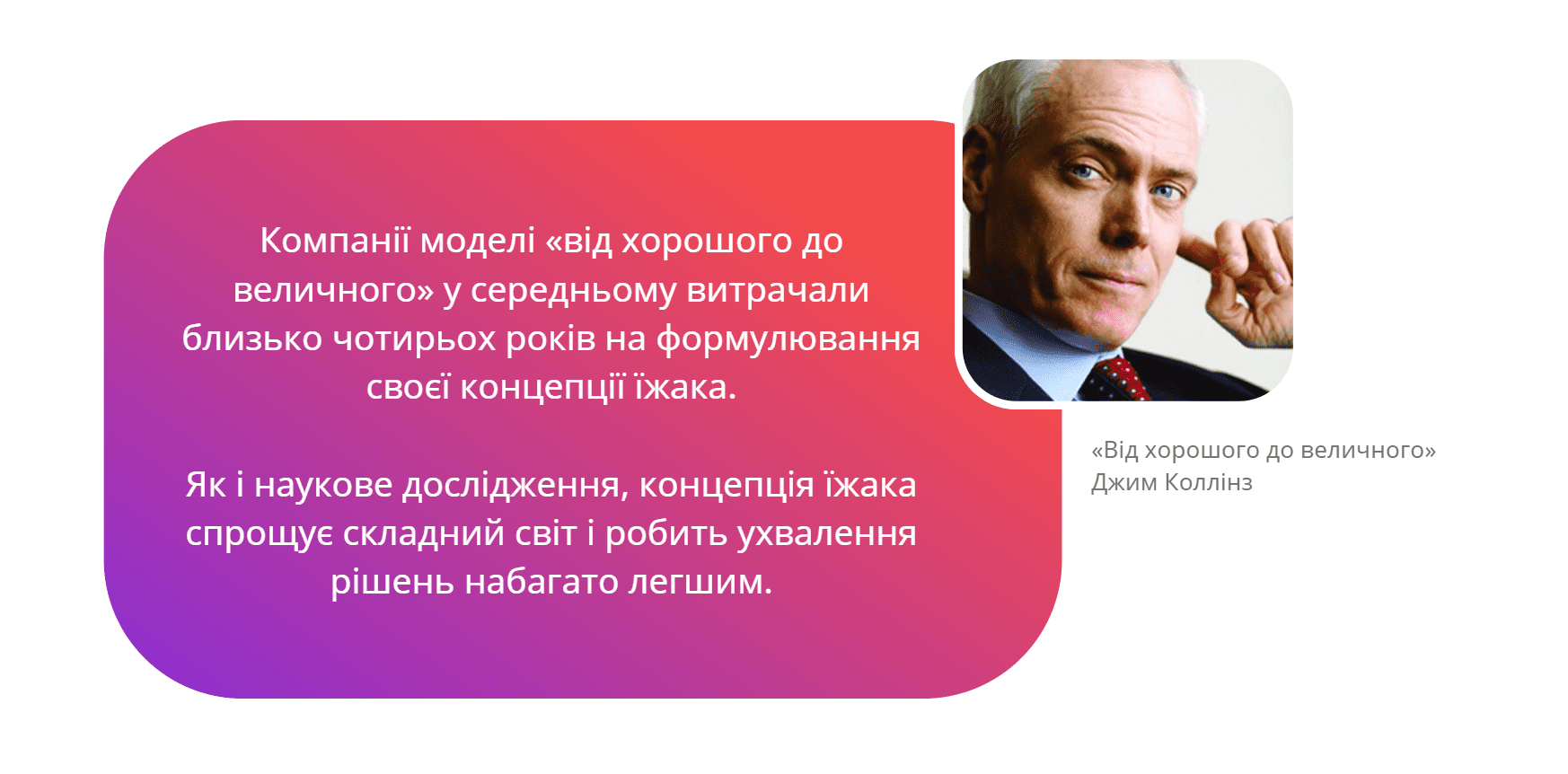 Концепція їжака у книзі Джима Коллінза цитата