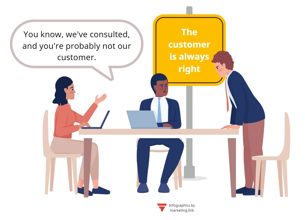 The customer is always right humor