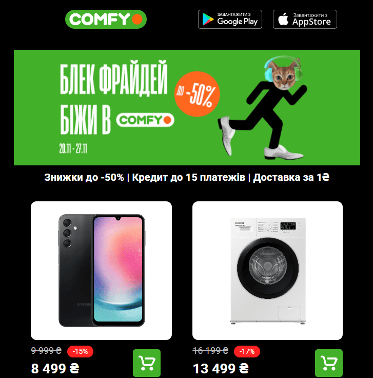 Інформування підписників про знижки