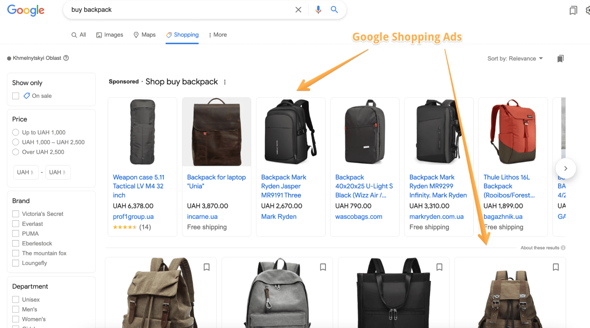 Google Shopping ads