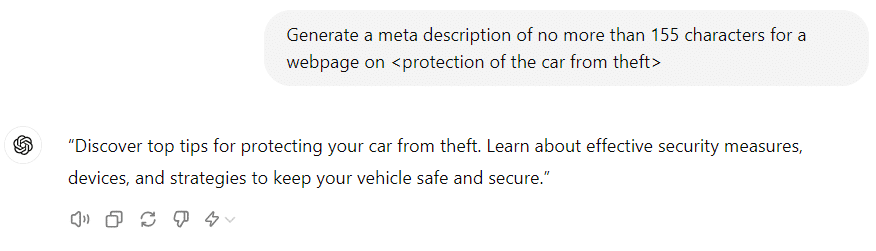 Preparation of titles and meta descriptions in the live chat