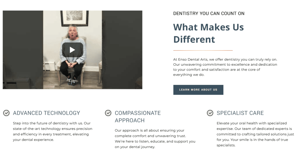 Video and benefits of Enso Dental Arts clinic