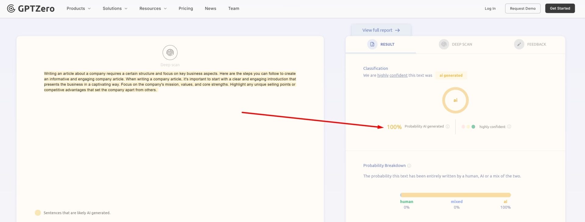 How to check if texts are generated by ChatGPT GPTZero