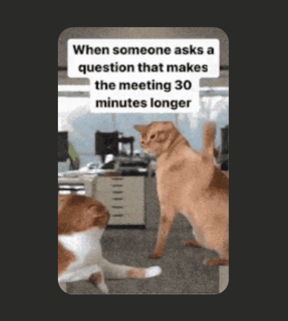 Meetings humor meme
