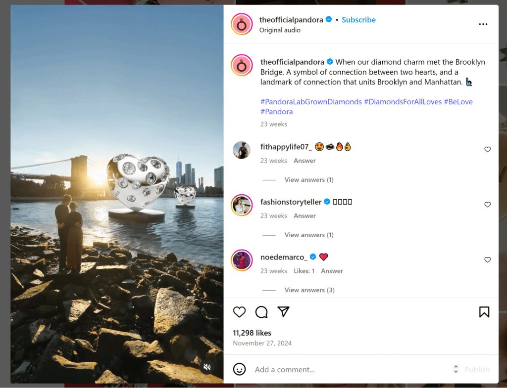 Target audience comments on the generated brand photo