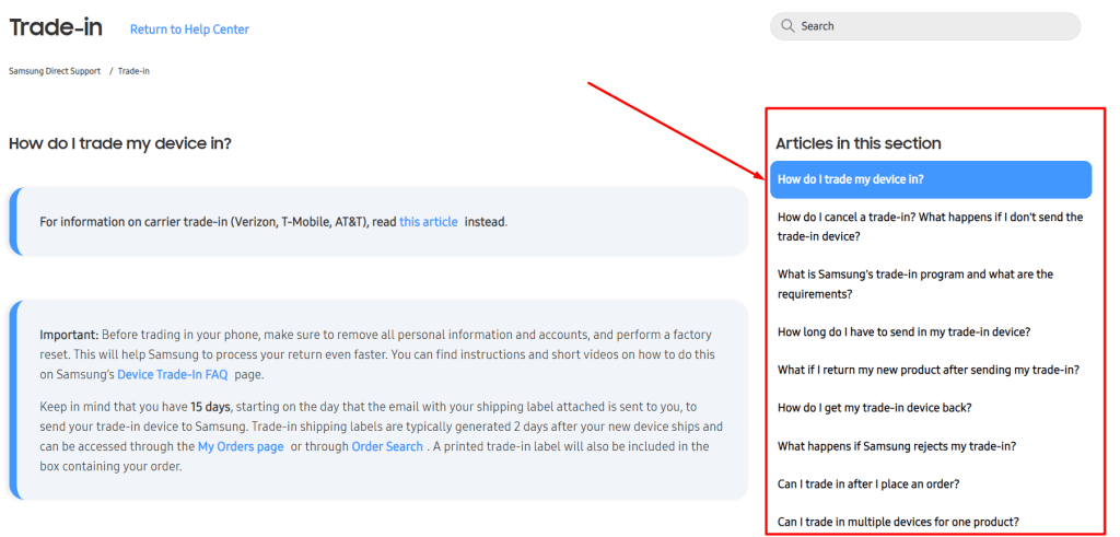 Page with text and sidebar