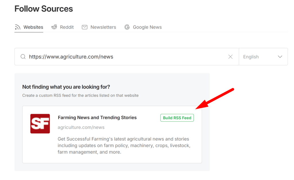 Feedly how to search and add news