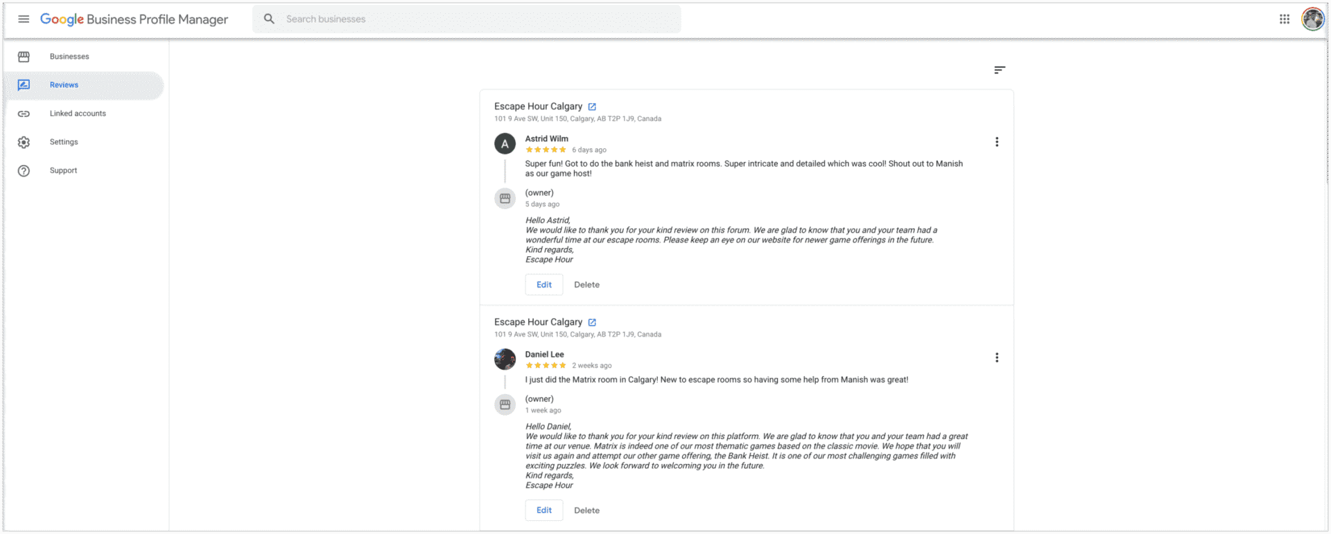 Як відповідати на відгуки в Google Business Profile Manager