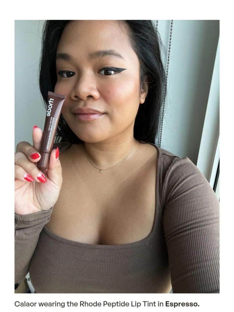 A fragment from a video blog testing nude glitter on TikTok