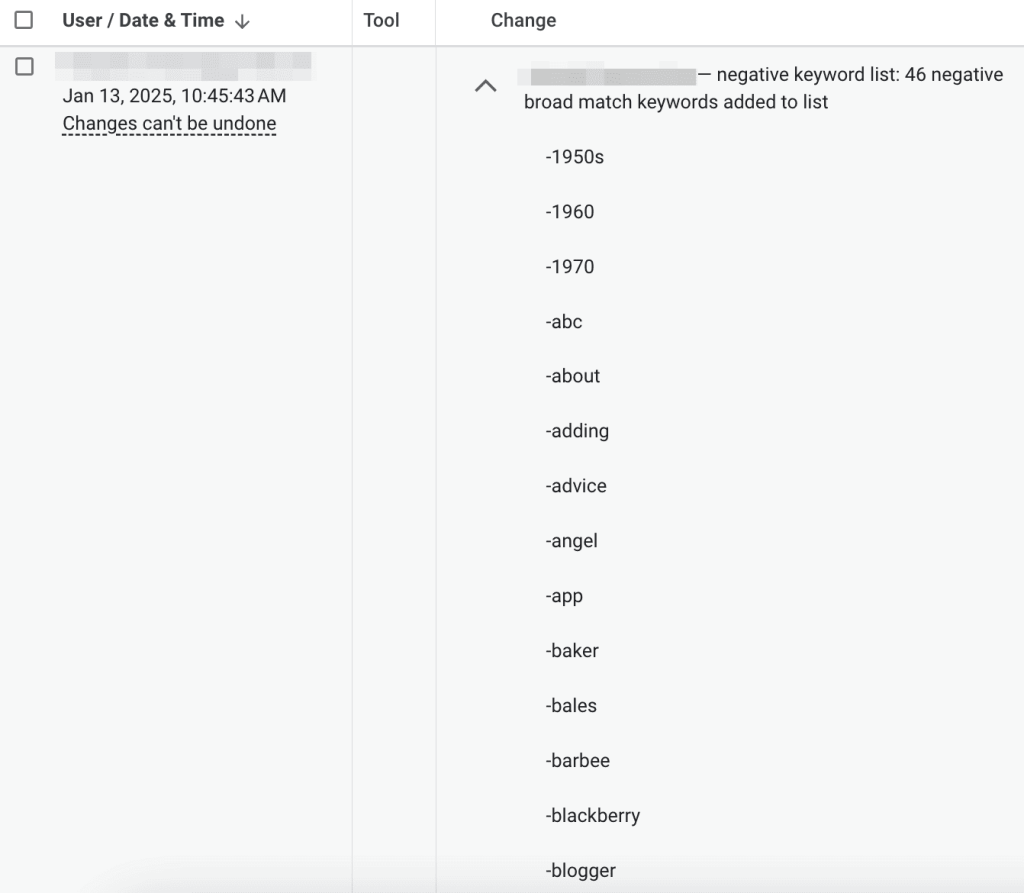 List of negative words