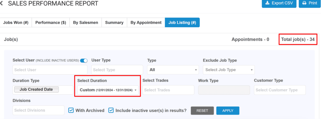 Indicators at the beginning of cooperation