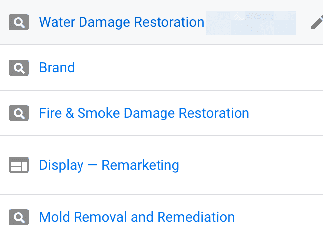 List of new campaigns