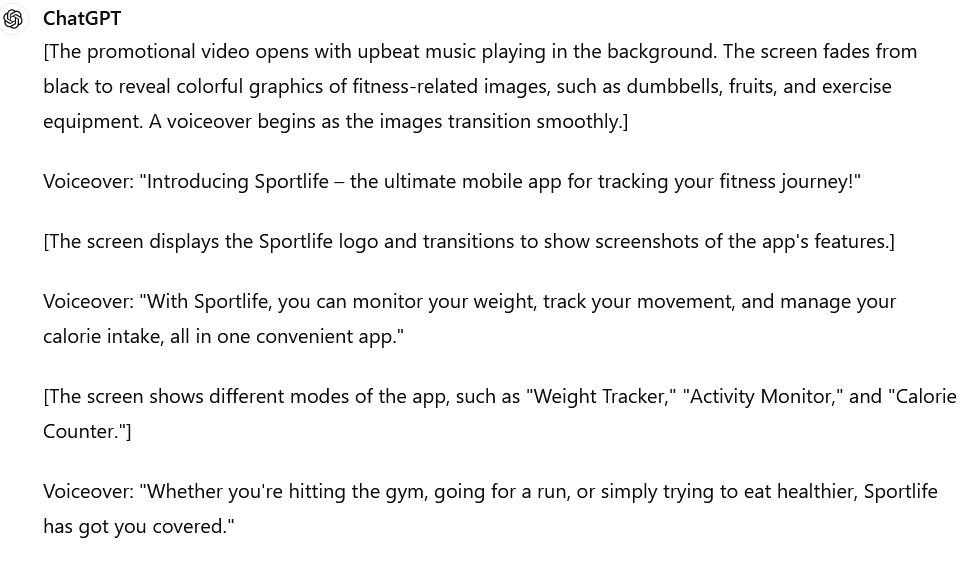 Script for a Video Ad