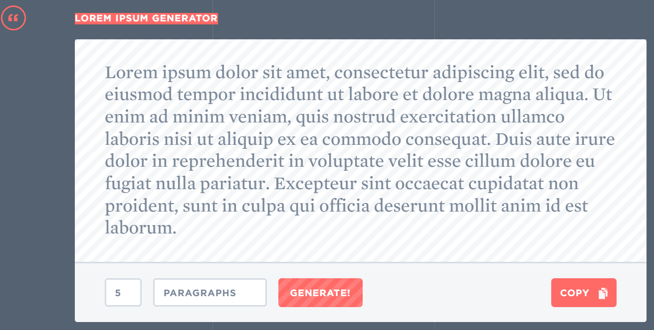 генератор Lorem Ipsum сервіс