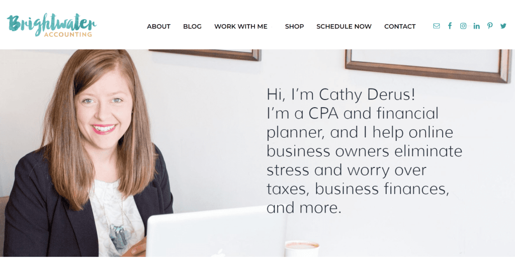 Examples of company and personal pages