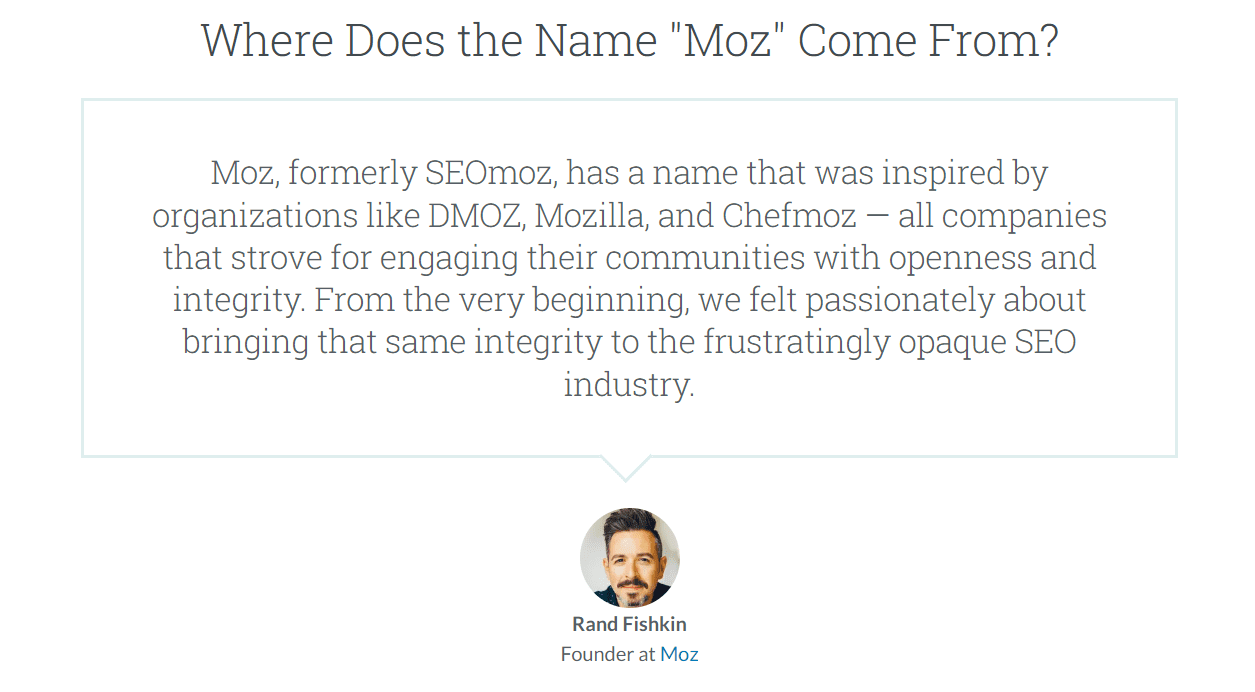 Examples of design of About pages