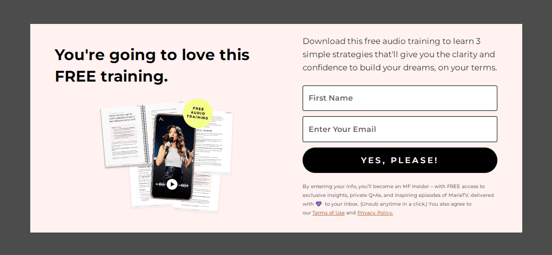 Example of using photos on the About Us page