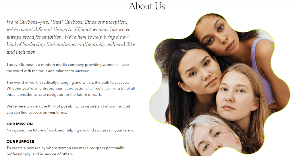 How to write a text for a website about a company