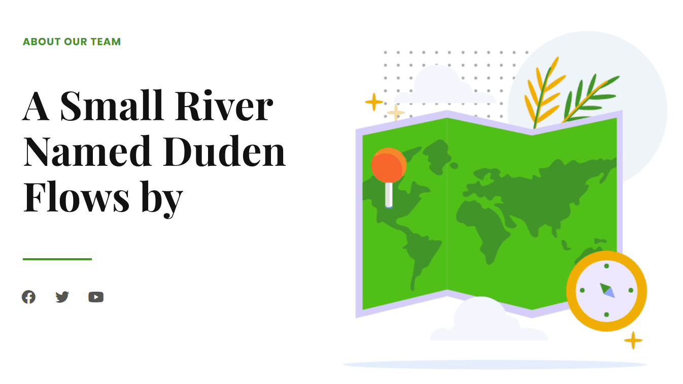 About page template for Touraza