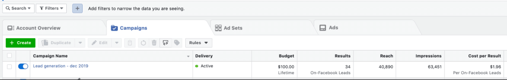 кейс 2 Lead Ads