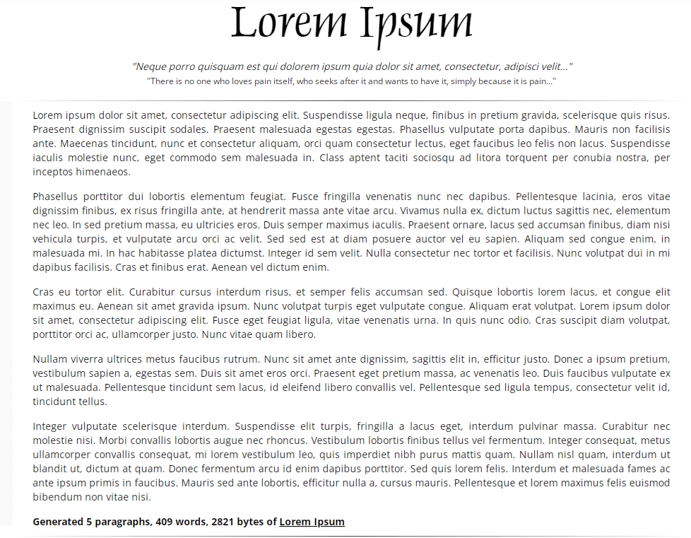 генератор Lorem Ipsum онлайн