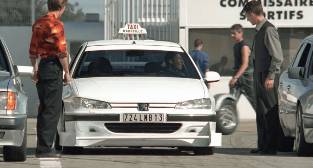 Example of Peugeot 406 advertising in the "Taxi" film franchise