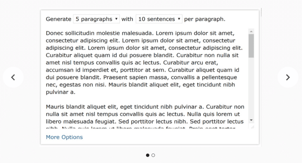 Ipsum Generator (Default Text)