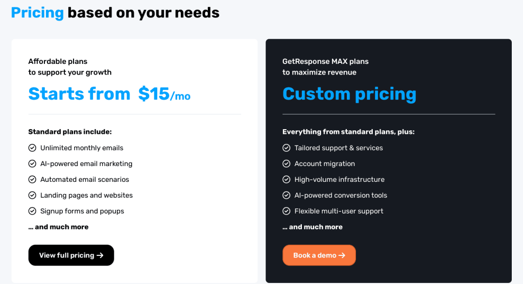 Прайс лендинг пейдж