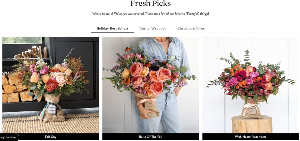 Fresh seasonal product offers
