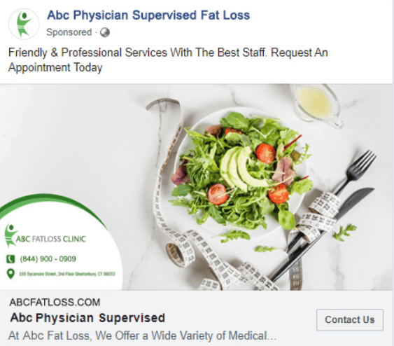 Ads in the Facebook feed