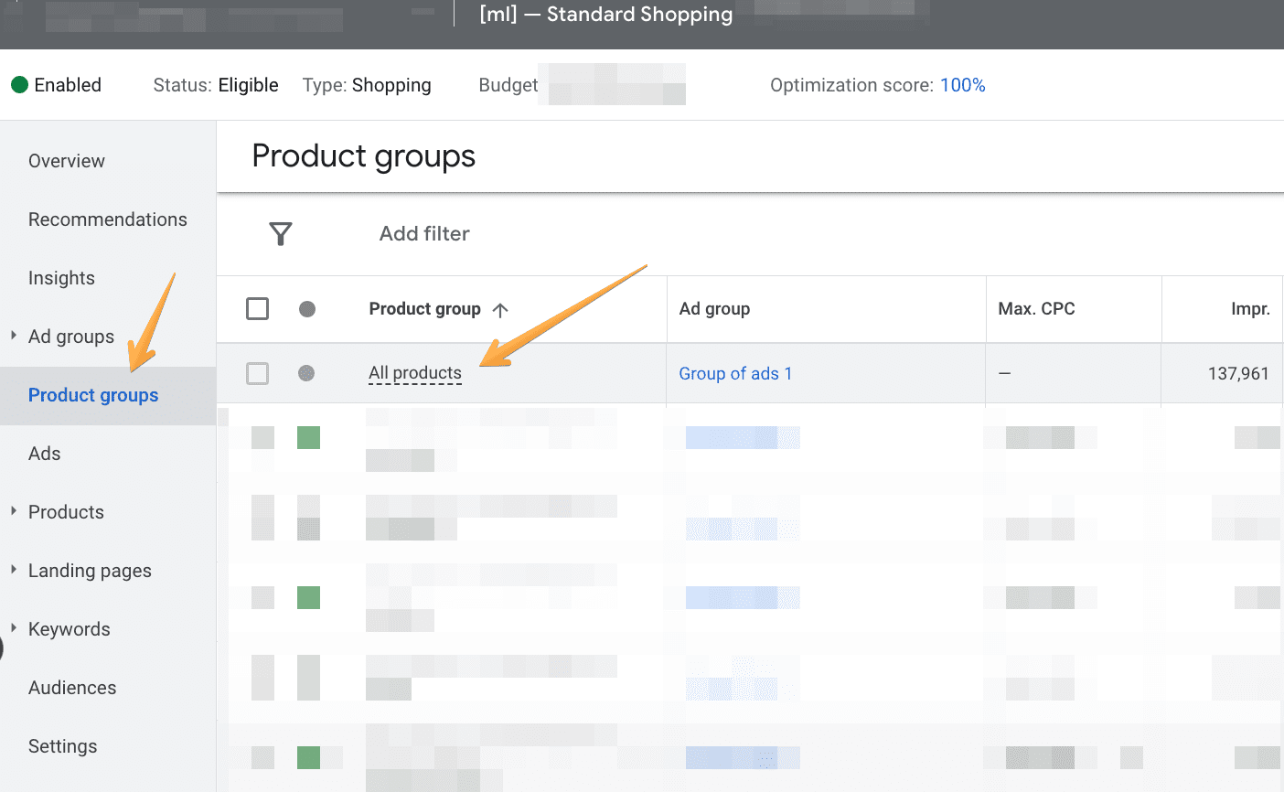 налаштування товарної реклами в інтерфейсі гугл на прикладах