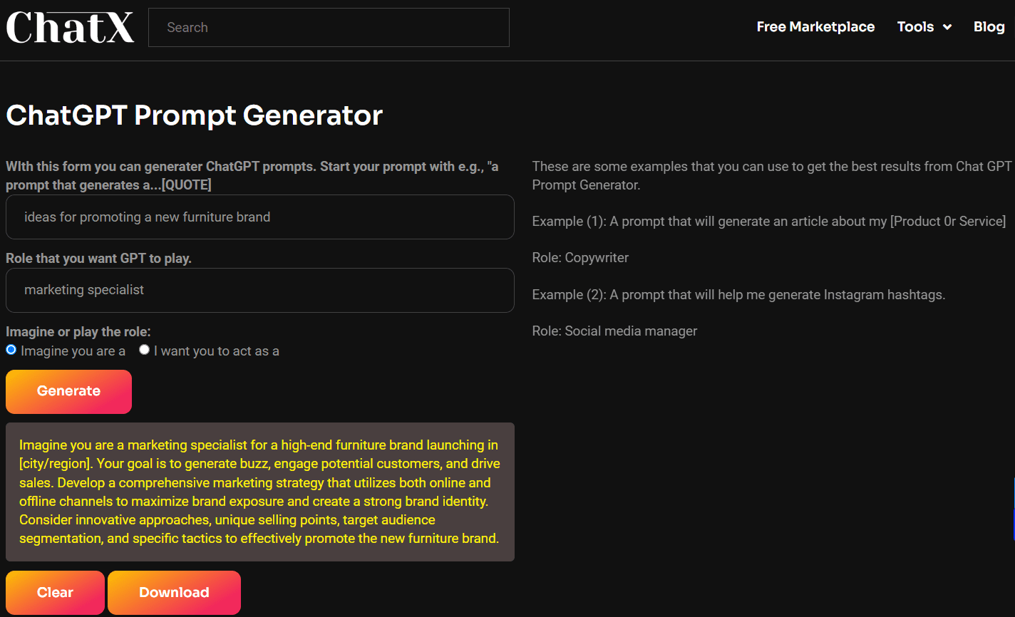 ChatGPT Prompt Generator