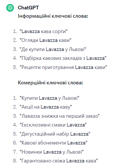 Подбор и классификация ключевых слов с помощью промта Chat GPT с помощью промта Chat GPT