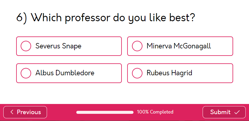 Entertainment questionnaire on the topic of "Harry Potter"