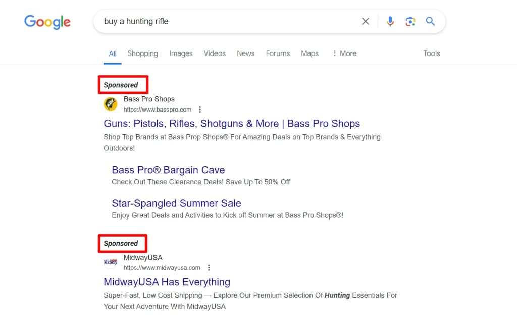 ЗУ о рекламе оружия