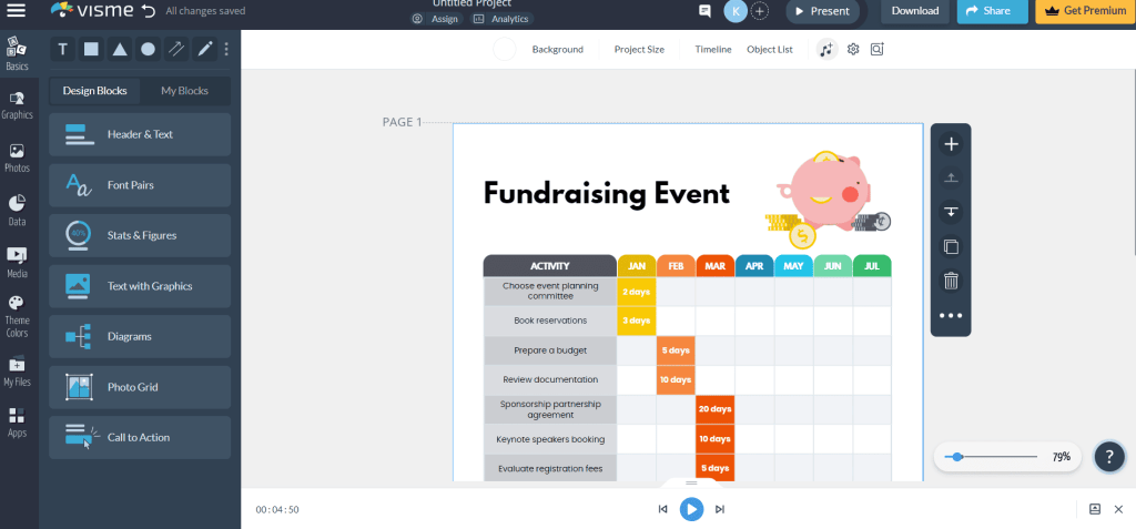 Премиум версия в сервисе Visme