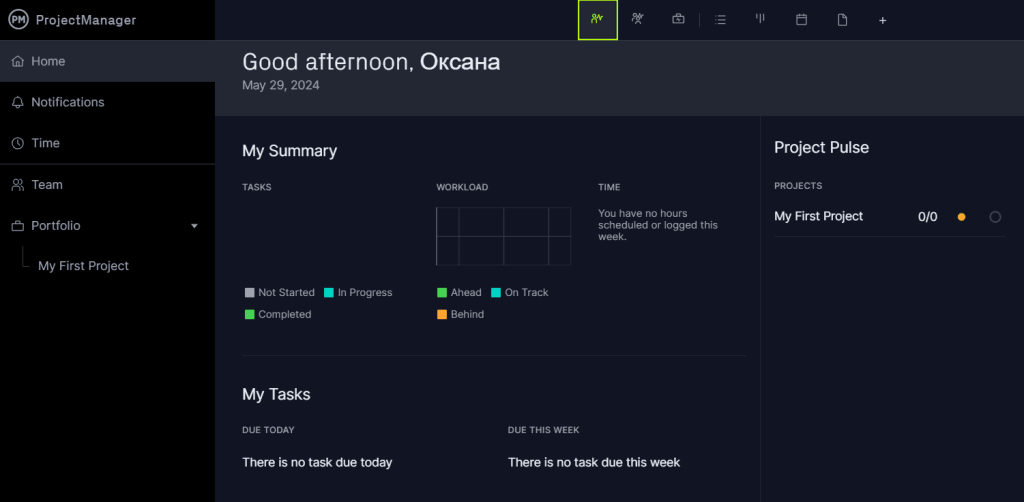 Сервис постройки дорожных карт ProjectManager
