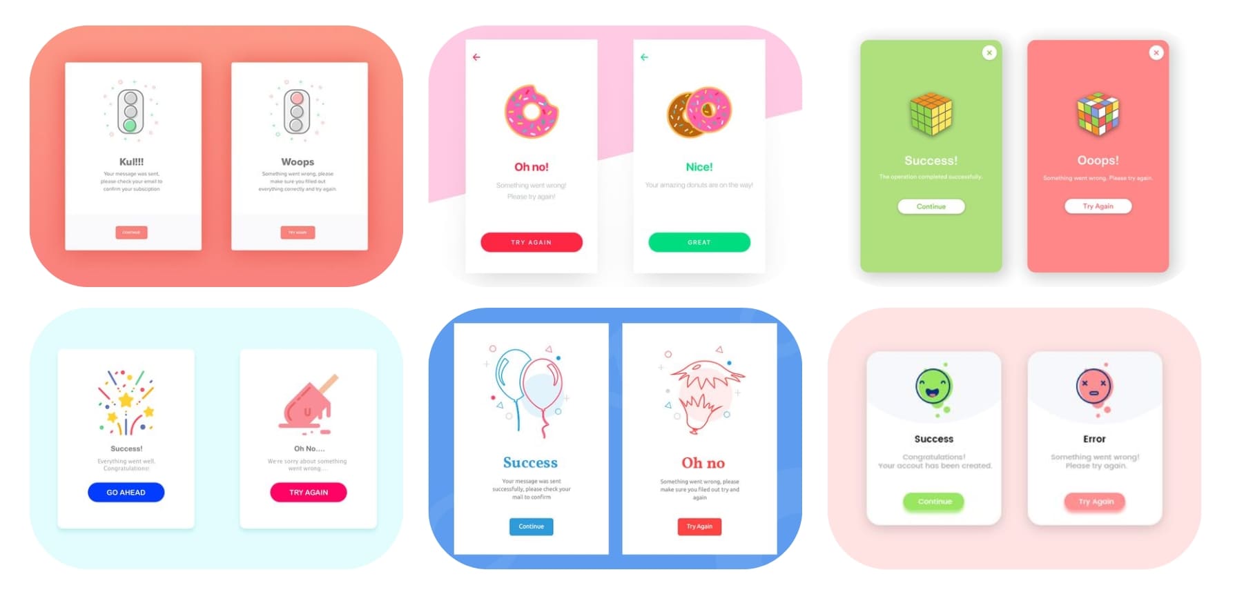 Приклади сторінок подяки з мережі