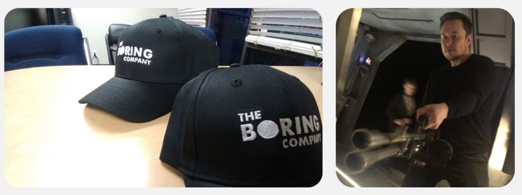 Elon Musk: baseball caps and flamethrowers marketing
