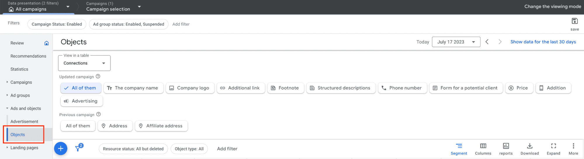 How to add ad extensions