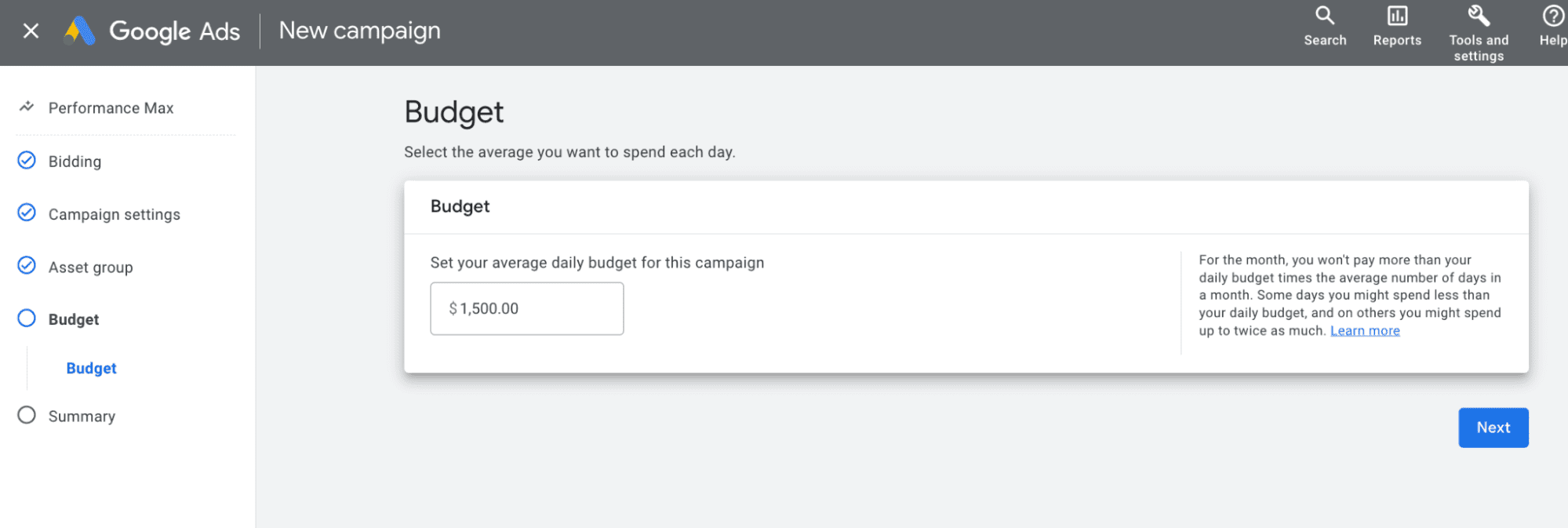 як виставити денний бюджет