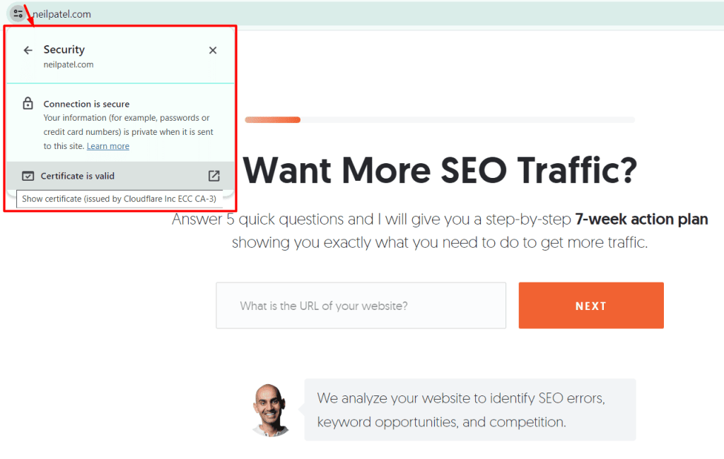 Displaying site security by protocol in the address bar
