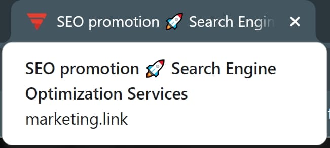 Пример метатега Title