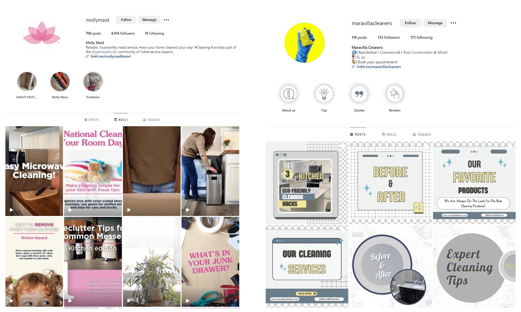 marketing of a cleaning company in social networks